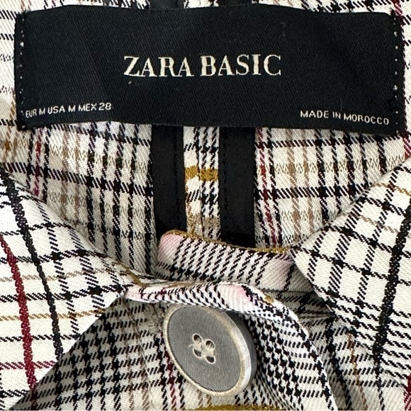 Zara Lightweight Plaid Check Jacket Coat - Picture 10 of 11